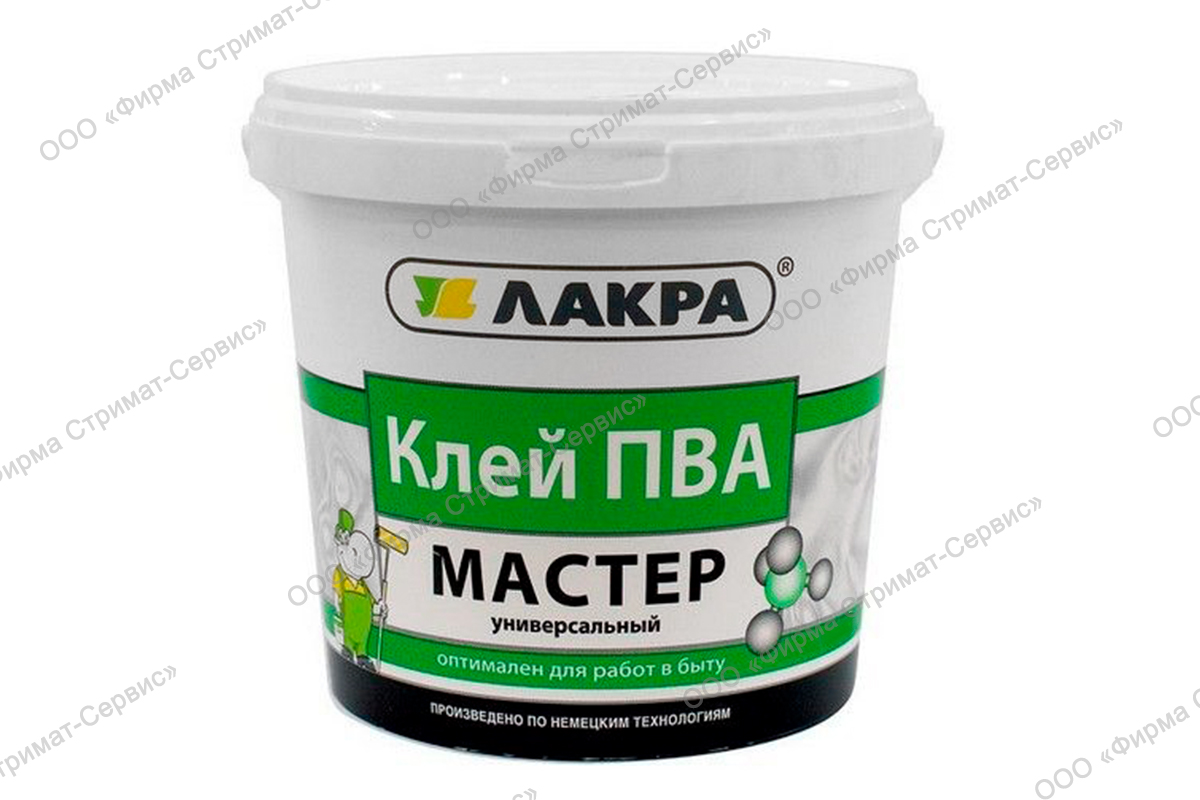 Клей ПВА МАСТЕР универс. 0,9 кг (уп.12шт) ЛАКРА