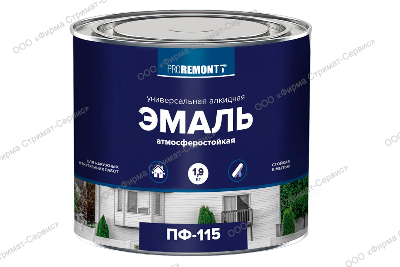  Эмаль PROREMONT ПФ-115  салатовая (1,9 кг)  (уп.3шт) ЛАКРА