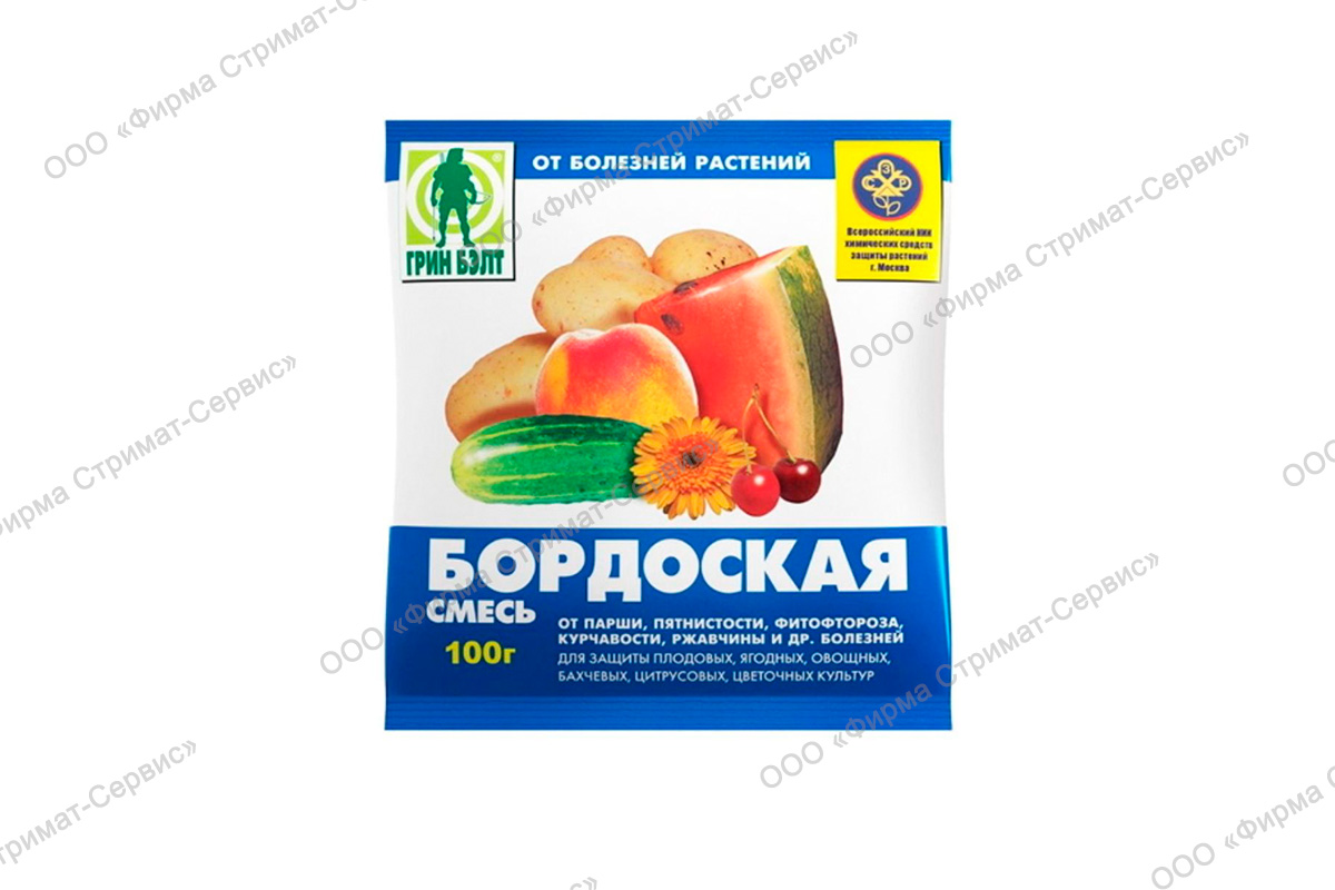 Бордоская смесь от парши, монилиоза, коккомикоза, плод. гнили, пятнистости 100 гр Рейх-т(уп.1/50шт)
