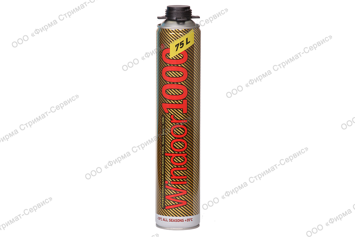  WINDOOR 1000" ПРОФИ (всесезон)монтаж.пена 1000гр(V-1000мл) (уп.12шт) до 75л