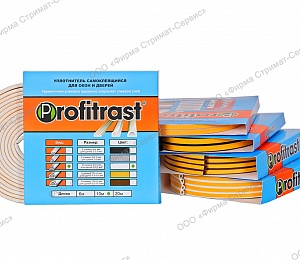 E    6м   черный  (уп.20шт)  уплотнитель  Profitrast